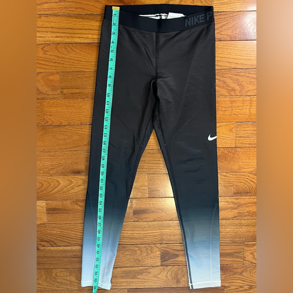 Nike Pro Hyperwarm Ombre Compression Leggings Bla… - image 6